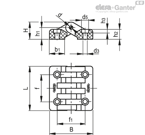 Otwory przelotowe, śruby z łbem cylindrycznym | Elesa+Ganter